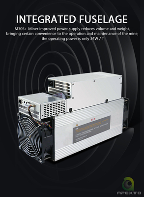 Microbt M30s BTC Asic抗夫38W 86Th/S 3268W SHA-256